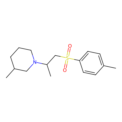 3-Methyl-1-[1-(4-methylphenyl)sulfonylpropan-2-yl]piperidine structure