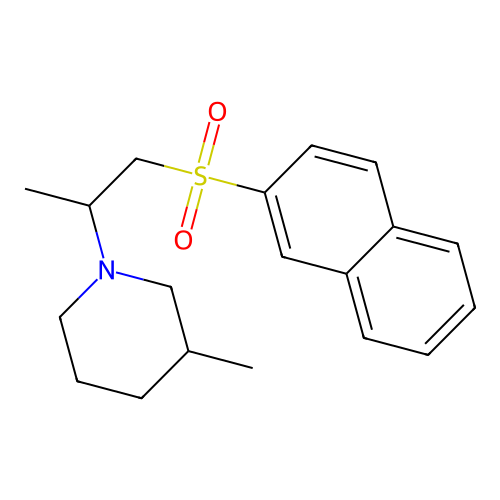 3-Methyl-1-(1-naphthalen-2-ylsulfonylpropan-2-yl)piperidine structure