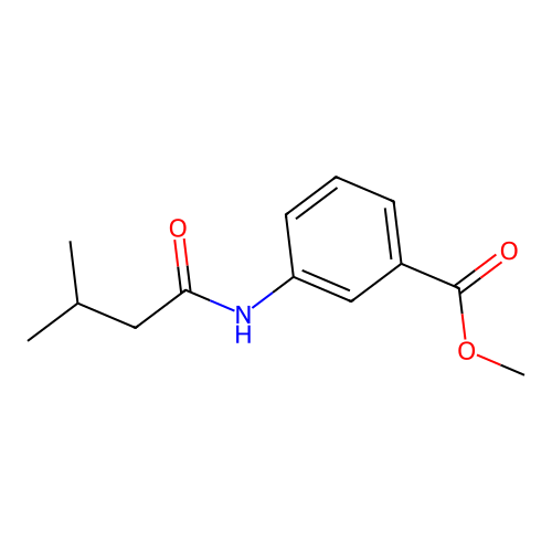 Methyl 3-(3-methylbutanamido)benzoate structure