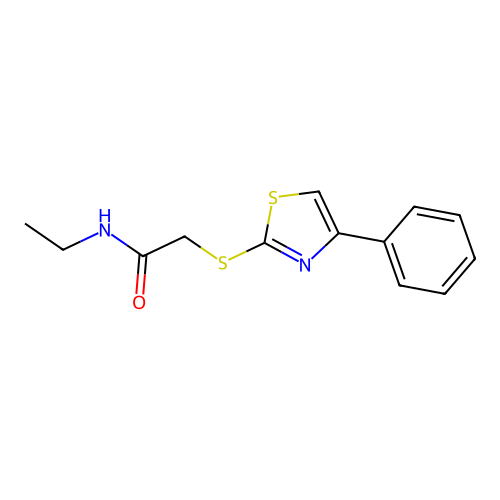 N-ethyl-2-[(4-phenyl-1,3-thiazol-2-yl)sulfanyl]acetamide structure