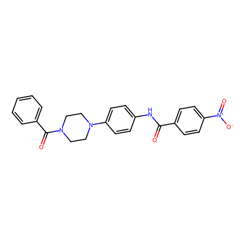 N-[4-(4-benzoylpiperazin-1-yl)phenyl]-4-nitrobenzamide structure