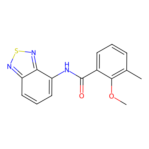 N-(2,1,3-benzothiadiazol-4-yl)-2-methoxy-3-methylbenzamide structure