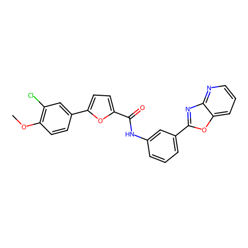 5-(3-chloro-4-methoxyphenyl)-N-(3-[1,3]oxazolo[4,5-b]pyridin-2-ylphenyl)-2-furamide structure