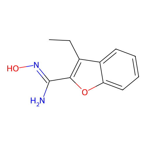 3-ethyl-N'-hydroxy-1-benzofuran-2-carboximidamide structure