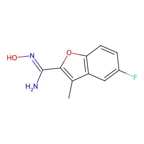 5-Fluoro-N'-hydroxy-3-methyl-1-benzo[b]furan-2-carboximidamide structure
