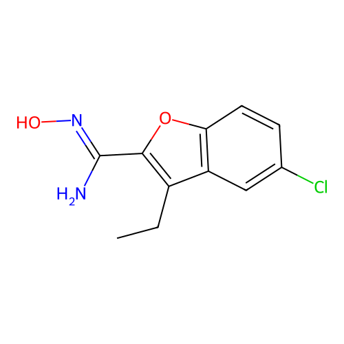 2-Benzofurancarboximidamide, 5-chloro-3-ethyl-N-hydroxy- structure
