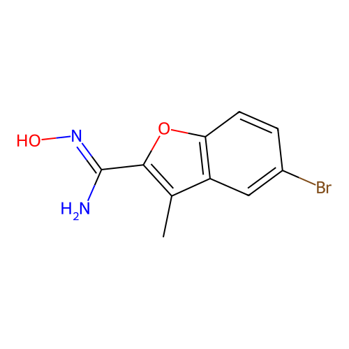 5-Bromo-N'-hydroxy-3-methyl-1-benzo[b]furan-2-carboximidamide structure