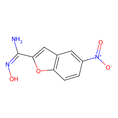 2-Benzofurancarboximidamide, N-hydroxy-5-nitro- structure
