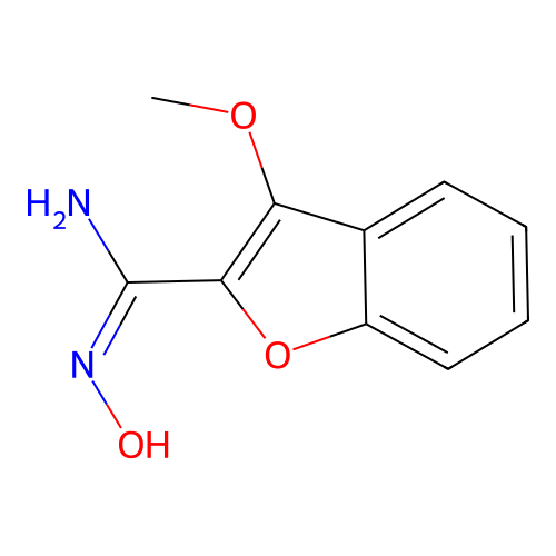 2-Benzofurancarboximidamide, N-hydroxy-3-methoxy- structure