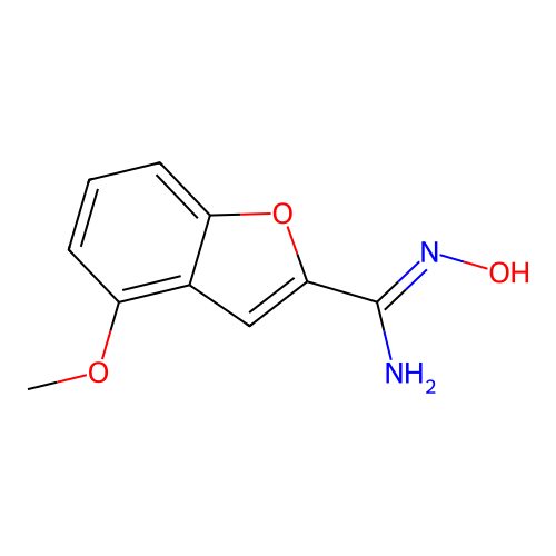1-(Hydroxyimino)-1-(4-methoxybenzo(b)furan-2-yl)methylamine structure