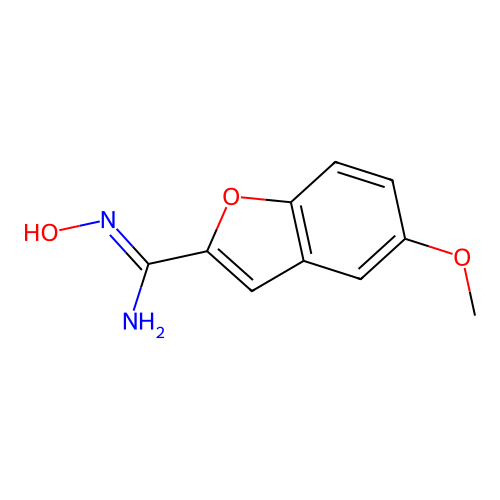 N'-Hydroxy-5-methoxy-1-benzo[b]furan-2-carboximidamide structure