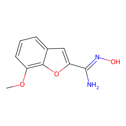 1-(Hydroxyimino)-1-(7-methoxybenzo(b)furan-2-yl)methylamine structure
