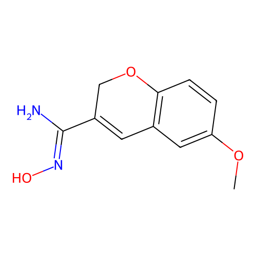 N'-Hydroxy-6-methoxy-2H-1-benzopyran-3-carboximidamide structure