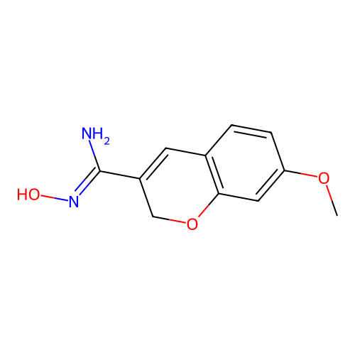 N'-Hydroxy-7-methoxy-2H-1-benzopyran-3-carboximidamide structure