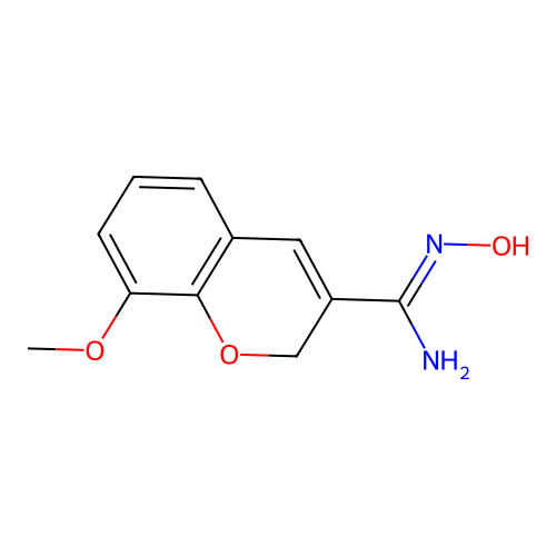 N'-Hydroxy-8-methoxy-2H-1-benzopyran-3-carboximidamide structure