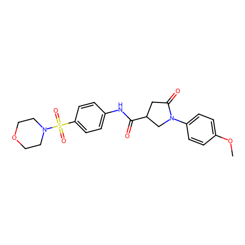 1-(4-methoxyphenyl)-N-(4-morpholin-4-ylsulfonylphenyl)-5-oxopyrrolidine-3-carboxamide structure