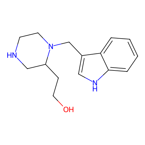 2-[1-(1H-Indol-3-ylmethyl)-2-piperazinyl]ethanol structure