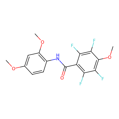 N-(2,4-dimethoxyphenyl)-2,3,5,6-tetrafluoro-4-methoxybenzamide structure