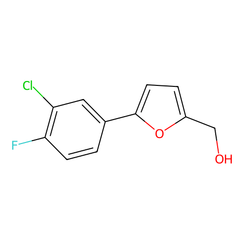 [5-(3-Chloro-4-fluorophenyl)furan-2-yl]methanol structure