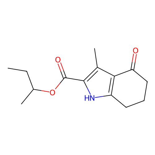 butan-2-yl 3-methyl-4-oxo-4,5,6,7-tetrahydro-1H-indole-2-carboxylate structure
