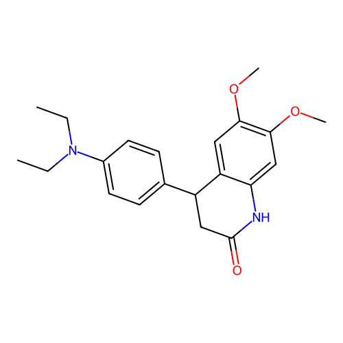 4-[4-(diethylamino)phenyl]-6,7-dimethoxy-3,4-dihydroquinolin-2(1H)-one structure