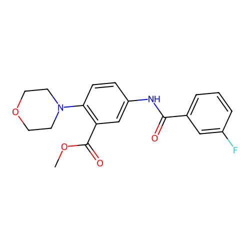 Methyl 5-[(3-fluorobenzoyl)amino]-2-(4-morpholinyl)benzoate structure