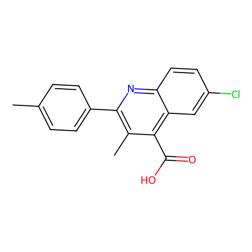 6-Chloro-3-methyl-2-(4-methylphenyl)quinoline-4-carboxylic acid structure