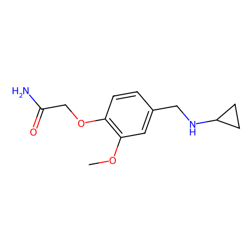 2-{4-[(Cyclopropylamino)methyl]-2-methoxyphenoxy}acetamide structure