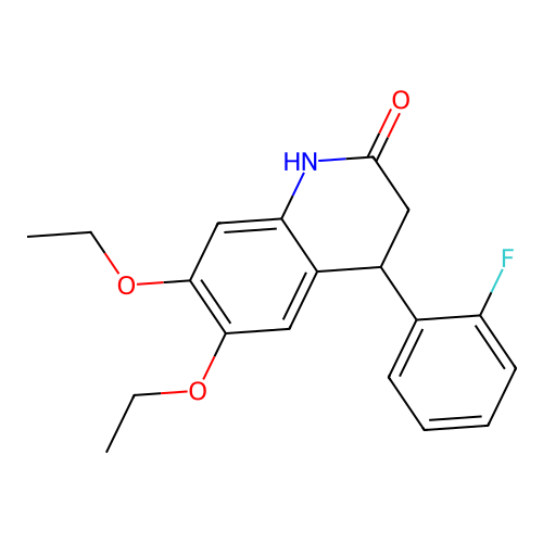 6,7-diethoxy-4-(2-fluorophenyl)-3,4-dihydroquinolin-2(1H)-one structure