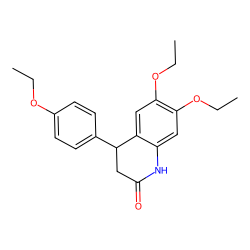 6,7-diethoxy-4-(4-ethoxyphenyl)-3,4-dihydro-1H-quinolin-2-one structure