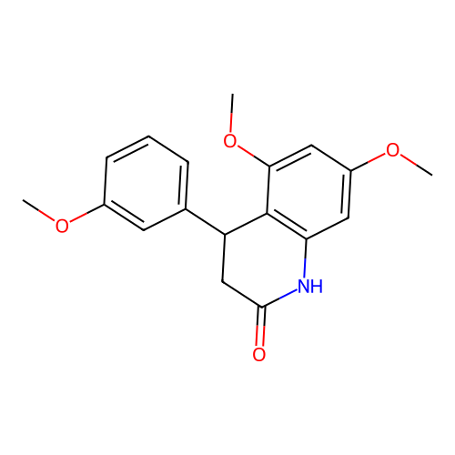5,7-dimethoxy-4-(3-methoxyphenyl)-3,4-dihydro-1H-quinolin-2-one structure
