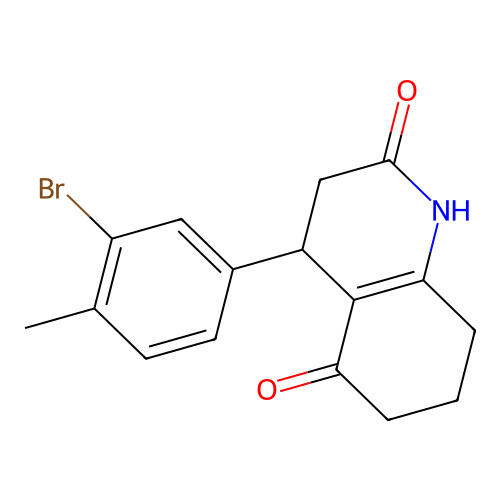 4-(3-Bromo-4-methylphenyl)-1,3,4,6,7,8-hexahydroquinoline-2,5-dione structure