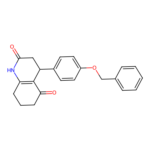 4-(4-Phenylmethoxyphenyl)-1,3,4,6,7,8-hexahydroquinoline-2,5-dione structure