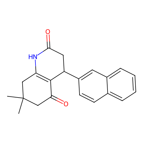 7,7-dimethyl-4-naphthalen-2-yl-3,4,6,8-tetrahydro-1H-quinoline-2,5-dione structure