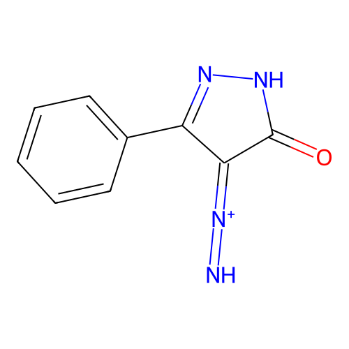 imino-(5-oxo-3-phenyl-1H-pyrazol-4-ylidene)azanium structure