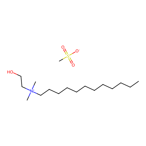 Dodecyl(2-hydroxyethyl)dimethylammonium methanesulphonate structure