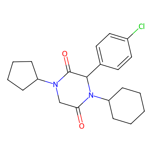 3-(4-Chlorophenyl)-4-cyclohexyl-1-cyclopentylpiperazine-2,5-dione structure