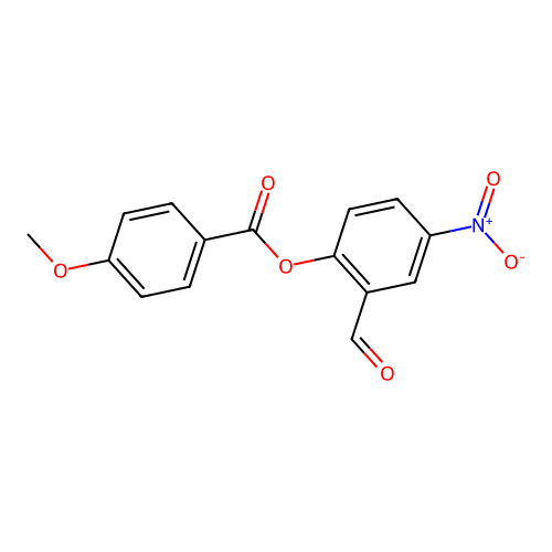 2-Formyl-4-nitrophenyl 4-methoxybenzoate structure