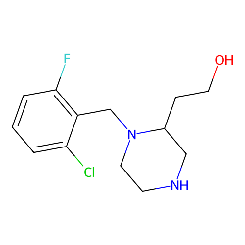 2-[1-(2-Chloro-6-fluorobenzyl)-2-piperazinyl]ethanol structure