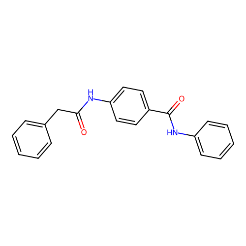 N-phenyl-4-[(2-phenylacetyl)amino]benzamide structure