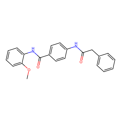 N-(2-methoxyphenyl)-4-[(2-phenylacetyl)amino]benzamide structure