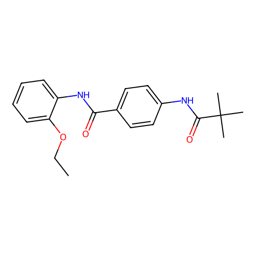 4-(2,2-dimethylpropanoylamino)-N-(2-ethoxyphenyl)benzamide structure