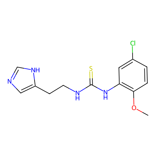 1-(5-chloro-2-methoxyphenyl)-3-[2-(1H-imidazol-4-yl)ethyl]thiourea structure