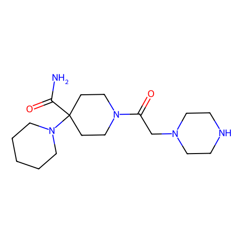 1-(2-Piperazinylacetyl)-4-piperidylpiperidine-4-carboxamide structure