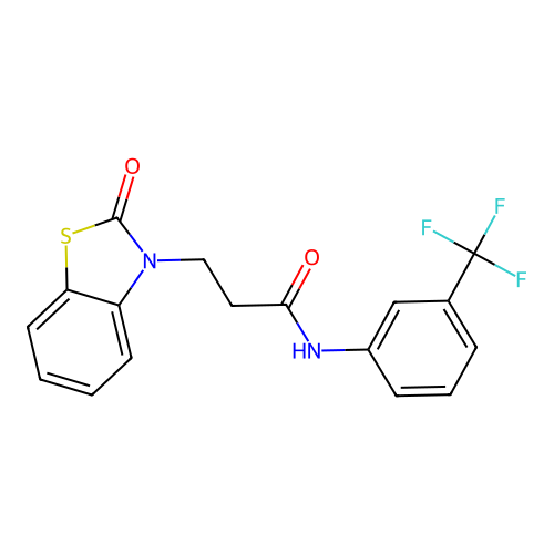 3-(2-oxobenzo[d]thiazol-3(2H)-yl)-N-(3-(trifluoromethyl)phenyl)propanamide structure