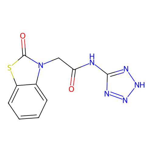 2-(2-oxobenzo[d]thiazol-3(2H)-yl)-N-(1H-tetrazol-5-yl)acetamide structure