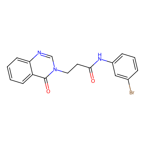 N-(3-bromophenyl)-3-(4-oxoquinazolin-3(4H)-yl)propanamide structure