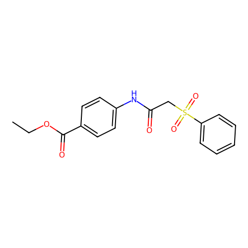 Ethyl 4-(2-(phenylsulfonyl)acetamido)benzoate structure