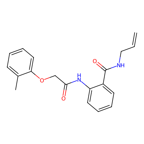 N-allyl-2-{[(2-methylphenoxy)acetyl]amino}benzamide structure