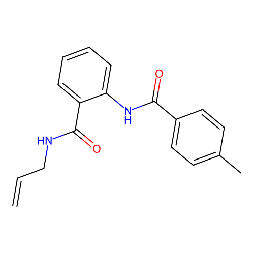 2-[(4-methylbenzoyl)amino]-N-prop-2-enylbenzamide structure